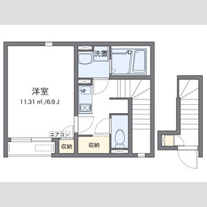 1K 間取り図