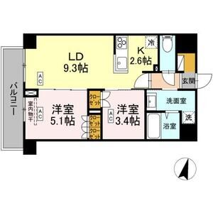 2LDK 間取り図