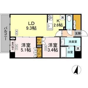 2LDK 間取り図