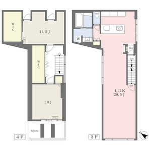 2LDK 間取り図