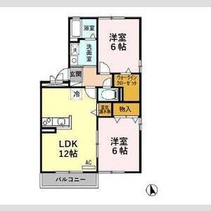 2LDK 間取り図