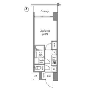 1K 間取り図