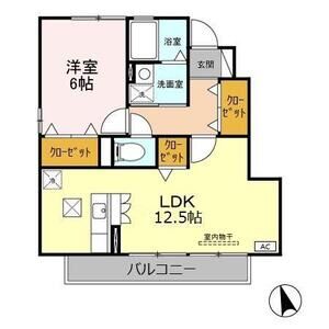 1LDK 間取り図