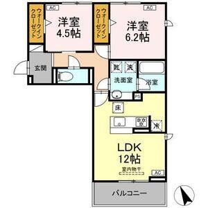 2LDK 間取り図