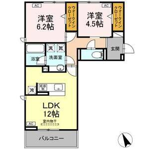 2LDK 間取り図