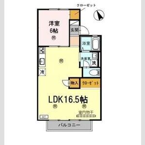1LDK 間取り図