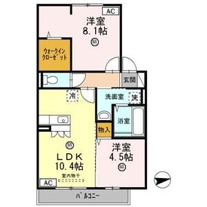 2LDK 間取り図