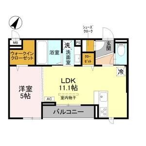 1LDK 間取り図