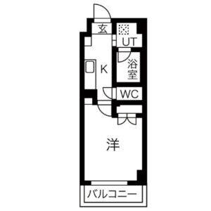 1K 間取り図