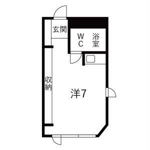 ワンルーム 間取り図