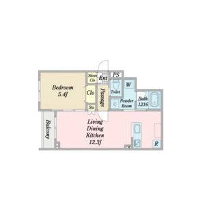 1LDK 間取り図
