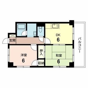 2DK 間取り図