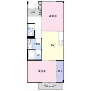 2DK 間取り図