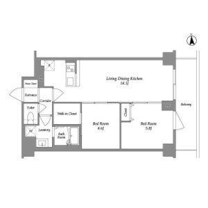 2LDK 間取り図