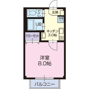 1K 間取り図