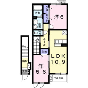 2LDK 間取り図