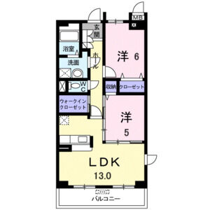 2LDK 間取り図
