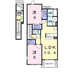 2LDK 間取り図