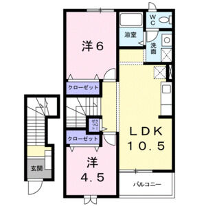 2LDK 間取り図