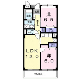 2LDK 間取り図