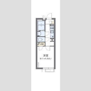 1K 間取り図