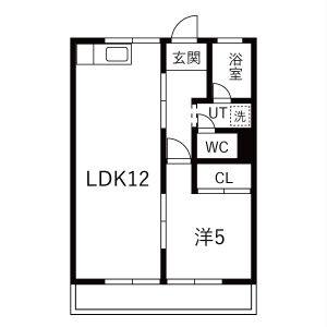 1LDK 間取り図