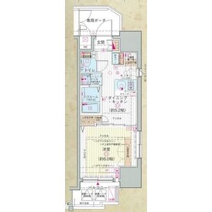 1K 間取り図