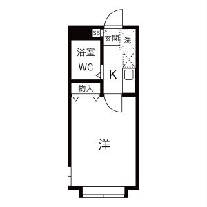 1K 間取り図