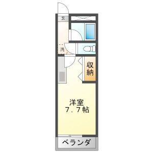 1K 間取り図