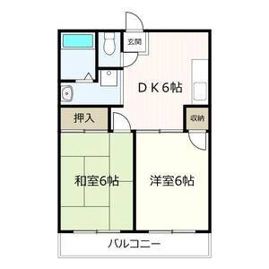 2DK 間取り図