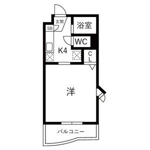 1K 間取り図