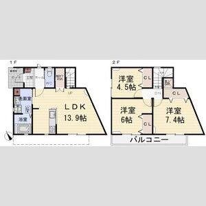 3LDK 間取り図