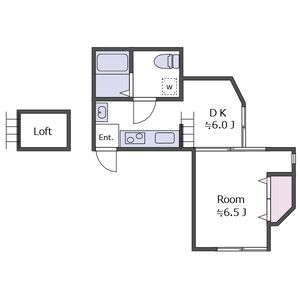 1DK 間取り図