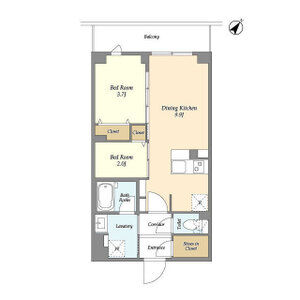 2DK 間取り図