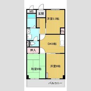 3DK 間取り図