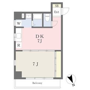 1DK 間取り図