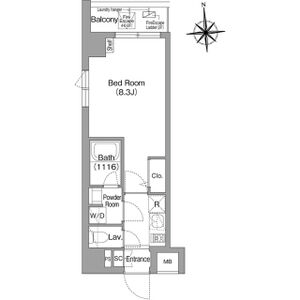 1K 間取り図