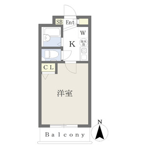 1K 間取り図