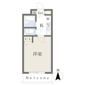 1K 間取り図