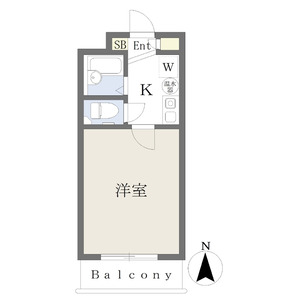 1K 間取り図