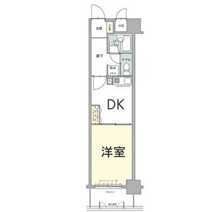 1DK 間取り図