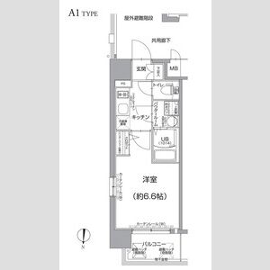 1K 間取り図