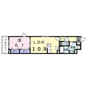 1LDK 間取り図