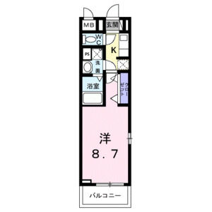 1K 間取り図