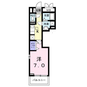 1K 間取り図