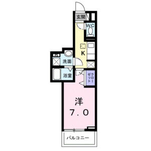1K 間取り図