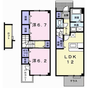 2LDK 間取り図