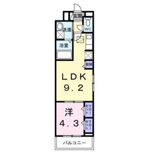 1LDK 間取り図