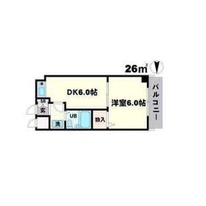 1DK 間取り図