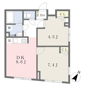 2DK 間取り図
